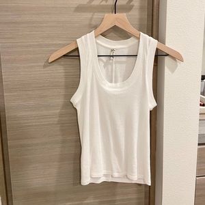 Free people white scoop neck tank